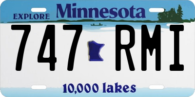 MN license plate 747RMI