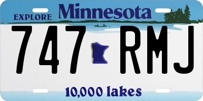 MN license plate 747RMJ