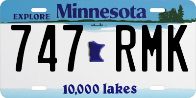 MN license plate 747RMK