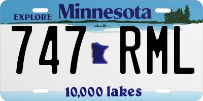 MN license plate 747RML