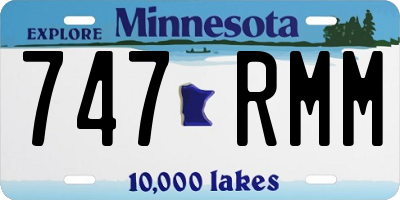 MN license plate 747RMM