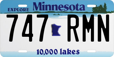MN license plate 747RMN