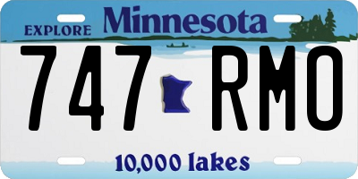 MN license plate 747RMO