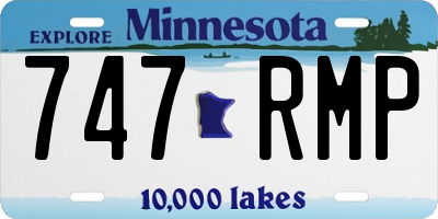 MN license plate 747RMP