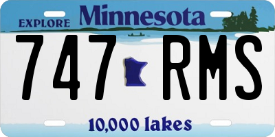 MN license plate 747RMS