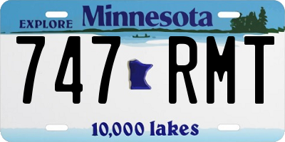 MN license plate 747RMT