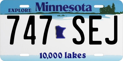 MN license plate 747SEJ