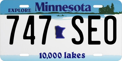 MN license plate 747SEO