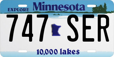 MN license plate 747SER