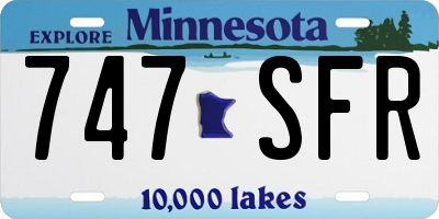 MN license plate 747SFR