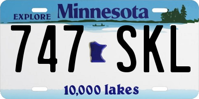MN license plate 747SKL
