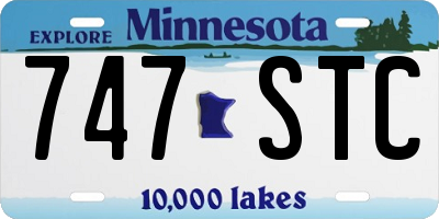 MN license plate 747STC