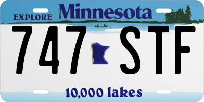 MN license plate 747STF