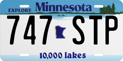 MN license plate 747STP