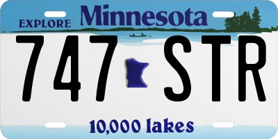 MN license plate 747STR