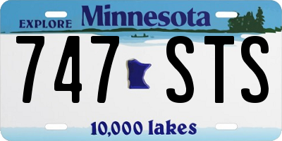 MN license plate 747STS