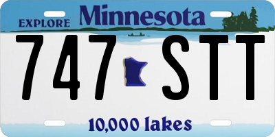 MN license plate 747STT