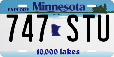 MN license plate 747STU