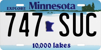 MN license plate 747SUC
