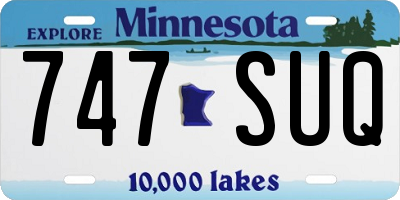 MN license plate 747SUQ
