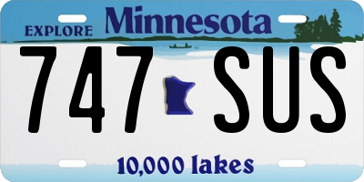 MN license plate 747SUS