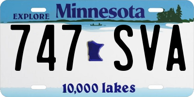 MN license plate 747SVA