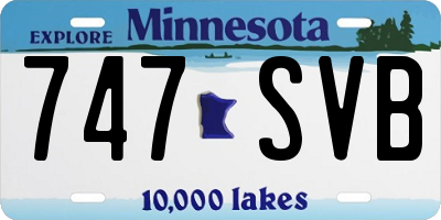 MN license plate 747SVB