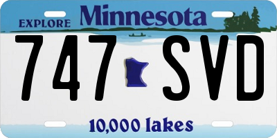 MN license plate 747SVD
