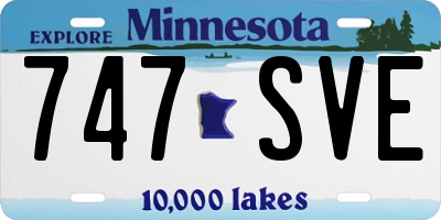 MN license plate 747SVE