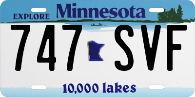 MN license plate 747SVF