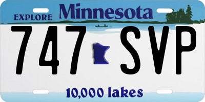 MN license plate 747SVP