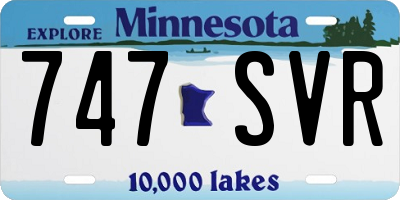 MN license plate 747SVR