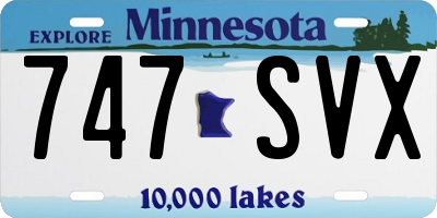 MN license plate 747SVX