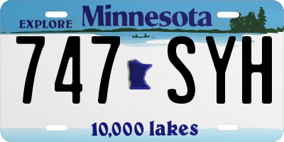 MN license plate 747SYH