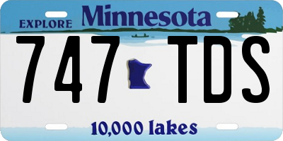 MN license plate 747TDS