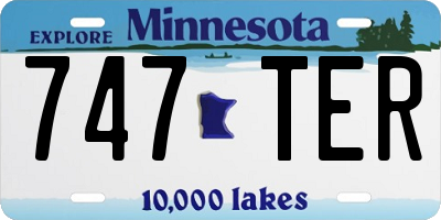 MN license plate 747TER