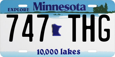 MN license plate 747THG