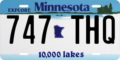 MN license plate 747THQ