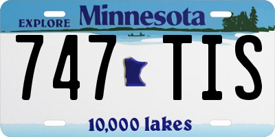 MN license plate 747TIS