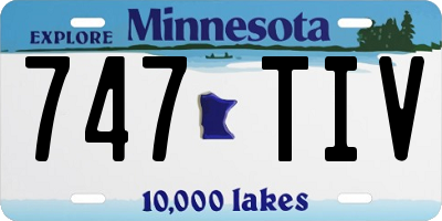 MN license plate 747TIV