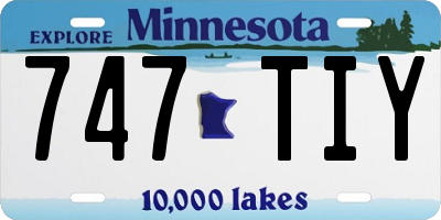 MN license plate 747TIY