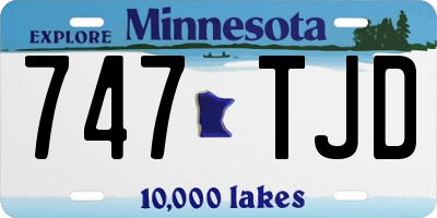 MN license plate 747TJD