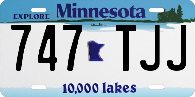 MN license plate 747TJJ