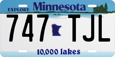 MN license plate 747TJL