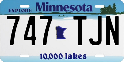 MN license plate 747TJN