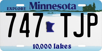 MN license plate 747TJP