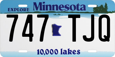 MN license plate 747TJQ
