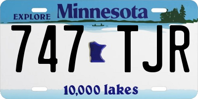 MN license plate 747TJR