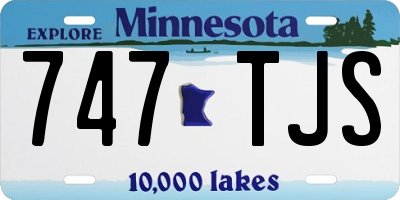 MN license plate 747TJS