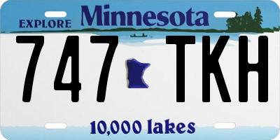 MN license plate 747TKH